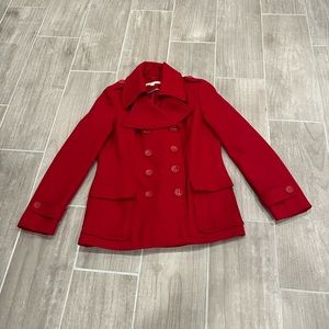 New York and Company Red Pea Coat